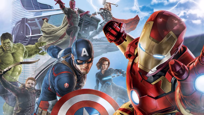 the avengers assemble including captain america iron man thor hulk hawkeye black widow and the visio